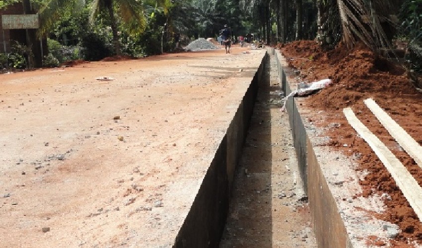 COMPLETED SECTIONS OF DRAINAGE WORK